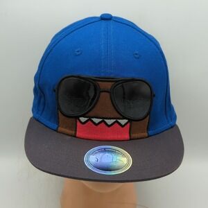 Domo-kun NHK Cap Hat Blue Sunglasses Snapback  Adjustable TV Character Rare